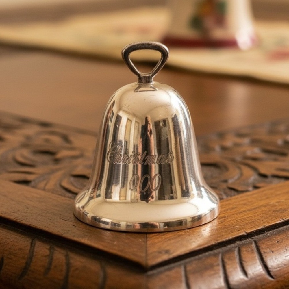 Reed & Barton Annual Silver Plated Bell Ornament 2002 329/3